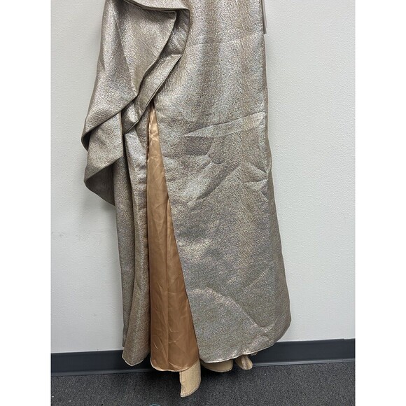 Mac Duggal One Shoulder Metallic Ruffled Evening Gown Dress Size 6 $598 - Picture 6 of 16